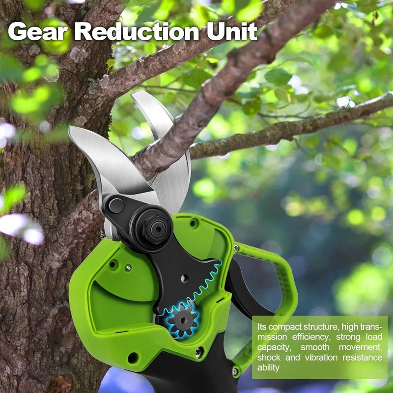 V-MODEST Electric Pruning Shears Cordless,1.6" Diameter Battery Powered Pruning Shears with LCD Display, 900W Brushless Motor Cordless Pruner, Power Scissors for Gardening with 2Pcs 2000mAh Battery - Image 4